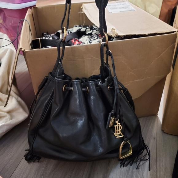 Lauren Ralph Lauren Bags | Ralph Lauren Bucket Shoulder Bag | Color: Black | Size: Os | Dnguyen143's Closet